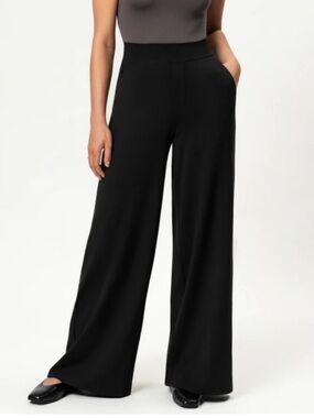 NINEPINE Asana Wide Leg Pants Black Size Medium